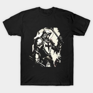 Dragon Slayer: Saint George black and white Edition T-Shirt